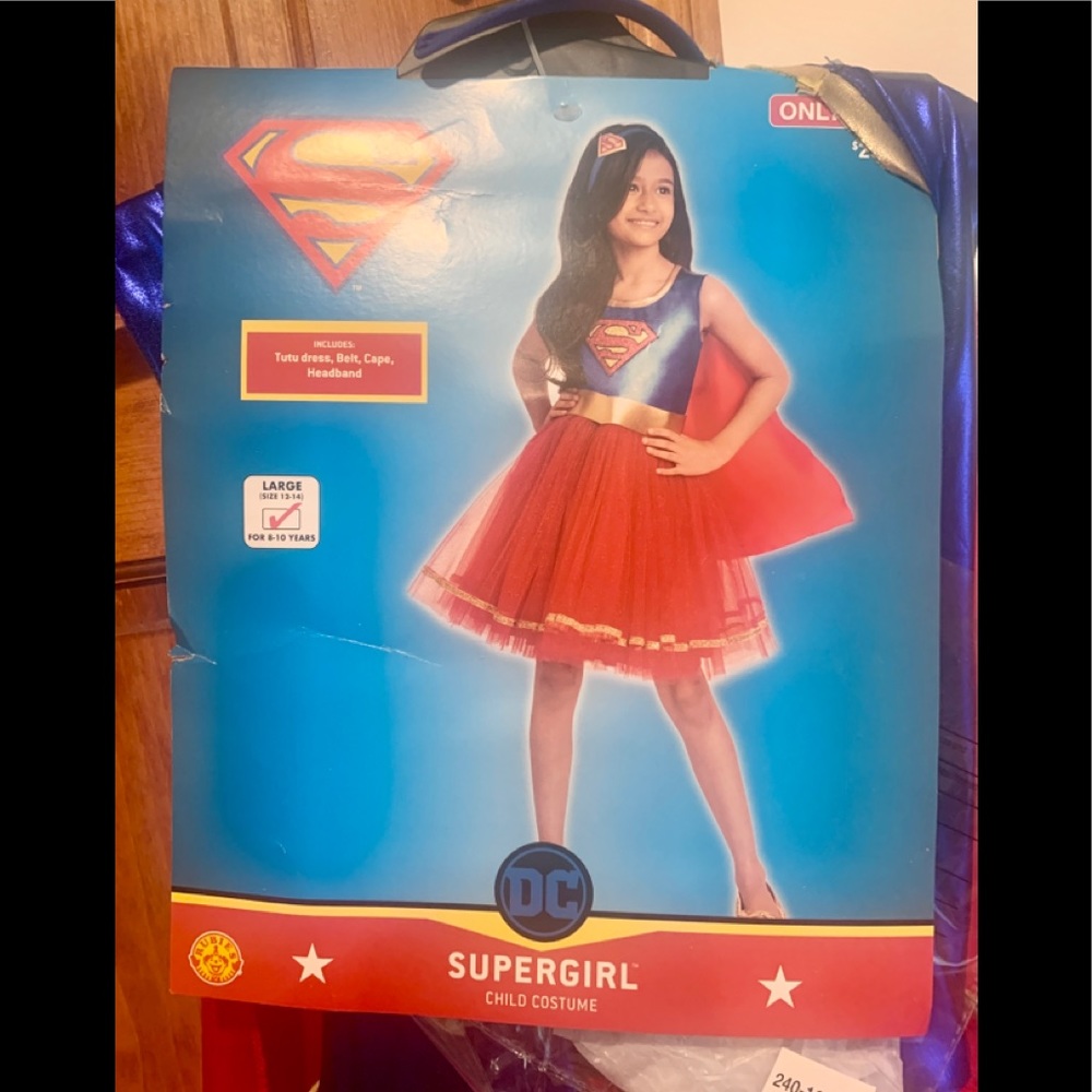Rubies Supergirl Superman DC Comics Girls Halloween Costume Dress Large Age 8-10